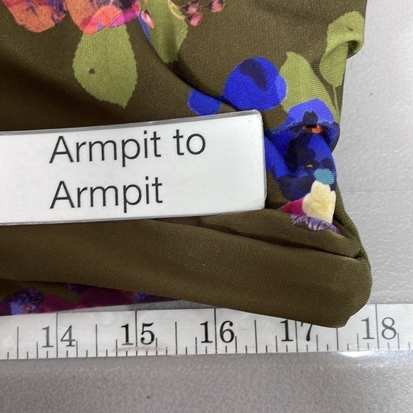 Joules Natalie Dress Long Sleeve Twist Front Midi Green Floral Size 8 - Picture 15 of 16